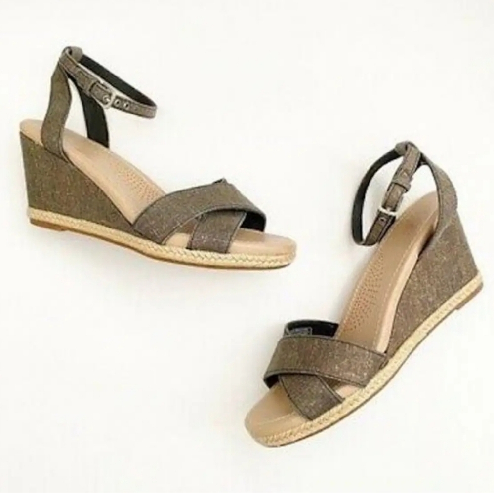 🌻 UGG Women's Tan Wedge Sandals